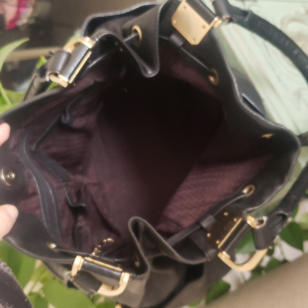 Cole Haan Black Leather Shoulder Tote Bag - Picture 7 of 7